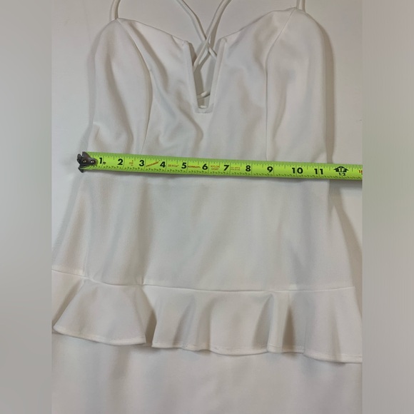 NWT Blue Blush white ruffled mini dress lined small (bin J) - Picture 16 of 16